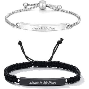 سوار الجرة للرماد - سوار الجرة القابل للتعديل تذكاريًا من الفولاذ المقاوم للصدأ مجوهرات حرق الجثث للنساء والرجال in Kuwait