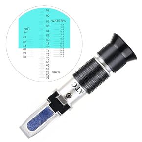 Brix Meter Refractometer 0~90%, LEERCHUANG Handheld Brix Refractometer, High Accurate Brix Measurement with ATC for Fruit, Beverages&Juice, Honey, Maple Syrup, Molasses and Other Sugary Drink…