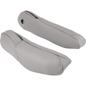 X AUTOHAUX 1 Pair Car Front Seat Armrest Cover Replacement Microfiber Leather Gray for Honda CR-V 2010-2011