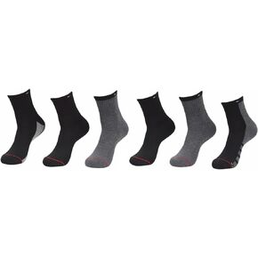 Tommy Hilfiger Men's 6 Pack Basic Sport Quarter Sock