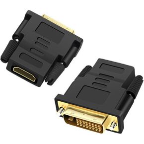 RIIPOO DVI to HDMI Converter, Bi-Directional DVI-D 24+1 to HDMI Adapter for Seamless Video Transfer, 2-Pack