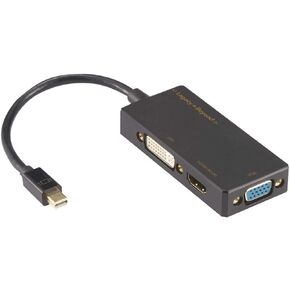 SIIG Mini DisplayPort to VGA/DVI-D/HDMI 4K 3 in 1 Adapter Converter Thunderbolt 2 Compatible Up to 4Kx2K For MacBook iMac Surface and other Mini DP enabled Devices (LB-CD0014-S1)