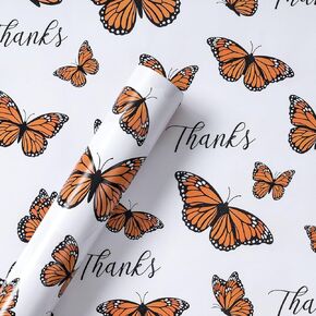 RUSPEPA Scented Wrapping Paper -Mini Roll - Star and Thank You Design with Fragrance for Gratitude, Party, Holiday and More - 17 inches x 16.4 feet - Star
