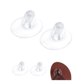 5 Pairs Clear Silicone Gel Sandal Thong Toe Protectors Flip Flops Toe Guard Cushions Anti-Skid Forefoot Pads Smooth for Men and Women 4x3.5cm