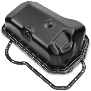 A-Premium Engine Oil Pan Sump with Drain Plug & Gasket Compatible with Volkswagen Jetta 1981-1999 Passat 1990-1997 Golf Corrado Cabrio Cabriolet Rabbit