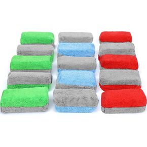 15 قطعة من إسفنجة وضع طلاء السيراميك من الألياف الدقيقة، وسادة توزيع المكياج من السيراميك لتفصيل السيارة، وسادات إسفنجية مع حاجز بلاستيكي لطلاء رذاذ السيراميك للسيارة، 3 ألوان in Kuwait