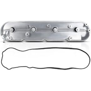 A-Premium 264-969 Left Side Aluminum Engine Valve Cover Assembly, with Gasket & Bolts, Compatible with 2009-2019 Chevy GMC V8 Engine - Silverado Suburban Avalanche Camaro Tahoe Sierra Yukon Envoy