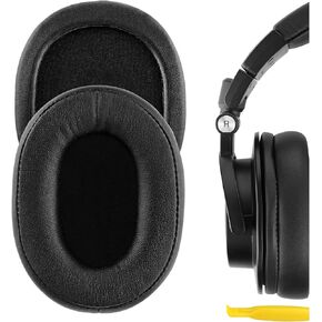 Geekria QuickFit Replacement Ear Pads for Audio Technica ATH-M50X ATH-M50XBT ATH-M60X ATH-M50xBT2 ATH-M50 ATH-M40X ATH-M30 ATH-M20 AR5BT Headset Earpads, Ear Cups Cover Repair Parts (Black)