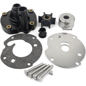 763758 Water Pump Impeller Repair Kit Replacement for Evinrude Johnson OMC BRP Outboard 5.5 6 7.5 HP Boat Motor Engine parts Replaces 0763758 778166 391391 382797