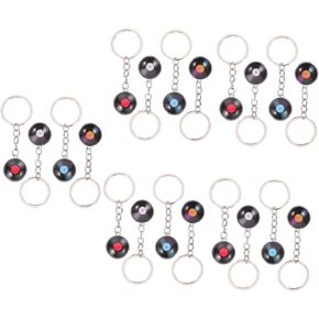 20 Pcs Record Key Chain Vinyl Record Key Rings Bag Hanging Ornament Mini Violin Purse Hanging Ornament Keychain Wallet Key Chain Dj The Gift Bag Pendant Backpack Grand Piano Metal