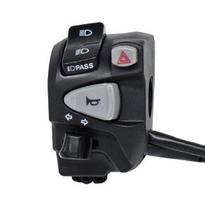 7/8" 22mm Motorcycle Handlebar Control Switches Headlight Turn Signal Switch Button with Wiring Harness