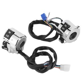 Motorcycle Handlebar Switch, 1 Pair Motorcycle Handlebar Switch Control Button for Turn Signal Headlight Horn, for Electric Scooters Motorcycles ATVs with 25mm Dia Handlebar