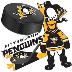 Desert Cactus Pittsburgh Penguins Team NHL National Hockey League Sticker Vinyl Decal Laptop Water Bottle Car Scrapbook (Type 2)