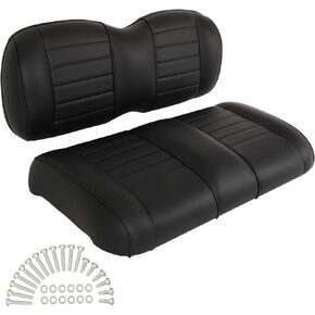 Luxury Front Seat Replacement Cushions for EZGO RXV, Golf Cart Cushion Seat for EZGO RXV Front Bottom Seat Assembly, Upgraded Luxurious Thickened Version, Black