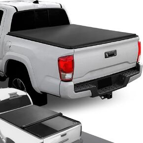DNA Motoring TTC-RU-059 Pickup Truck Bed Top Roll-Up Vinyl Soft Tonneau Cover Compatible with 16-23 Tacoma 5 Ft Fleetside/Styleside Bed