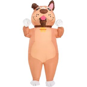Inflatable Costume Dog for Adult,Funny Blow Up Costumes for Men Women,Halloween Costumes Party Bulldog Cosplay