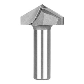 SpeTool 120 Degree V Groove Router Bit 1/2 Inch Shank 1-1/4 Inch Cutting Diameter, Carbide Tip CNC V Bit for Woodwroking Chamfer Bevel Cutter Engraving Tool