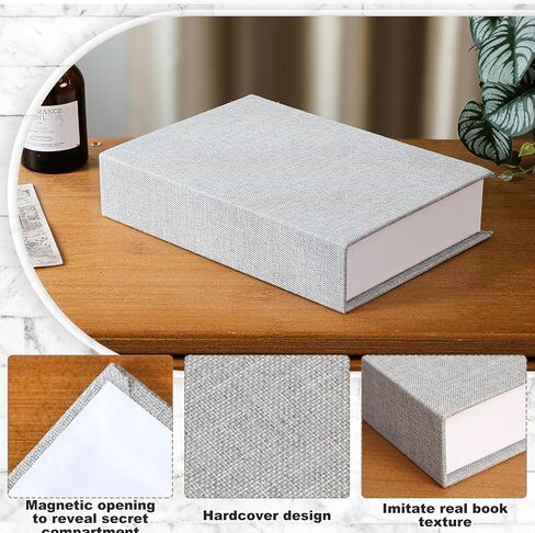 Geyoga 6 Pcs Fake Books for Decoration Linen Faux Books Modern Fake Book Storage for Coffee Table DIY Crafts Storage Home Bookshelf Cafe Hotel Decoration Display, 8.6 x 6.1 x 1.8 Inch(Coffee Color) in Saudi Arabia