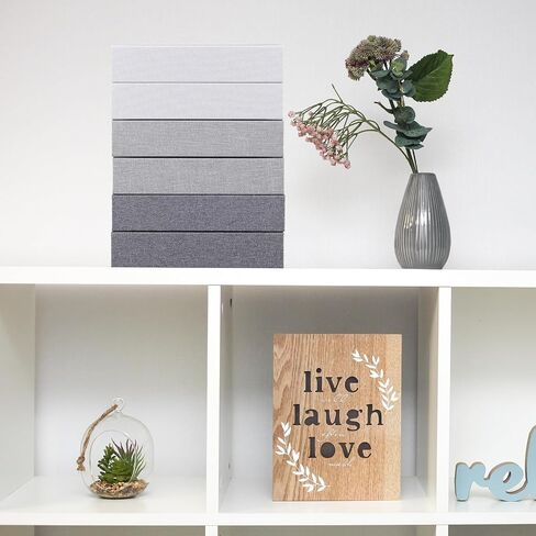 Geyoga 6 Pcs Fake Books for Decoration Linen Faux Books Modern Fake Book Storage for Coffee Table DIY Crafts Storage Home Bookshelf Cafe Hotel Decoration Display, 8.6 x 6.1 x 1.8 Inch(Coffee Color) in Saudi Arabia
