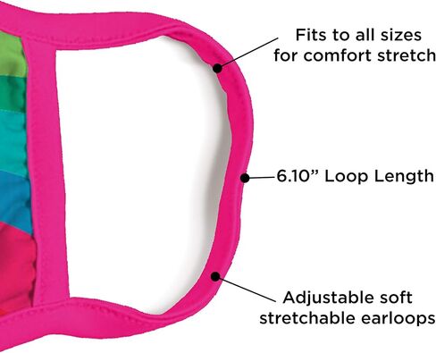 ABG Accessories girls Kids Face Shield With Matching Little Girls Reusable Fabric Mask, Age 3-7 in Saudi Arabia