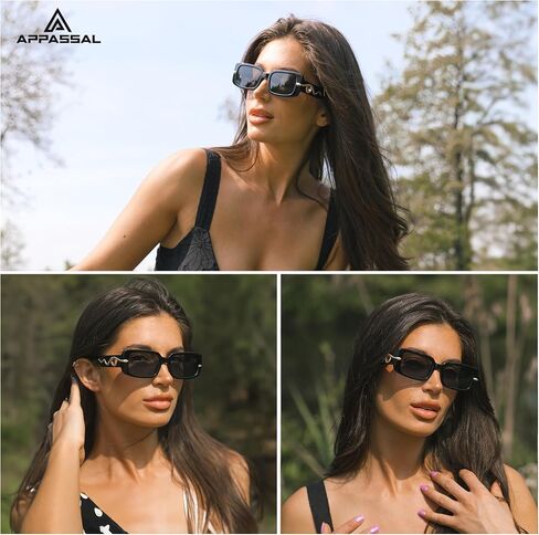 Trendy Snake Sunglasses for Women and Men Retro Rectangle Sunnies AP3672 in Saudi Arabia