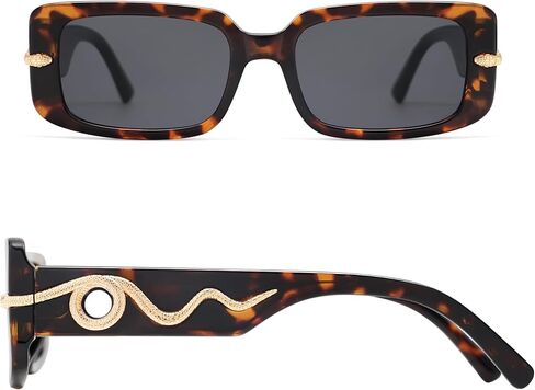 Trendy Snake Sunglasses for Women and Men Retro Rectangle Sunnies AP3672 in Saudi Arabia