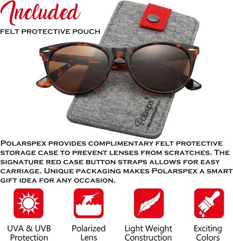 نظارات شمسية مستقطبة PolarSpex للنساء نظارات شمسية كلاسيكية كلاسيكية للنساء، حماية من الأشعة فوق البنفسجية للقيادة وصيد الأسماك in Kuwait