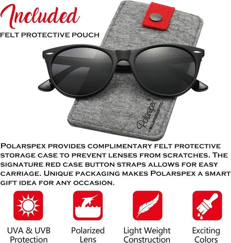 نظارات شمسية مستقطبة PolarSpex للنساء نظارات شمسية كلاسيكية كلاسيكية للنساء، حماية من الأشعة فوق البنفسجية للقيادة وصيد الأسماك in Kuwait