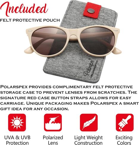 نظارات شمسية مستقطبة PolarSpex للنساء نظارات شمسية كلاسيكية كلاسيكية للنساء، حماية من الأشعة فوق البنفسجية للقيادة وصيد الأسماك in Kuwait
