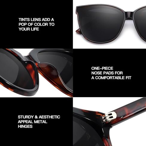 نظارة شمسية عين القطة للنساء، 2 قطعة، 2024 مستقطبة كبيرة الحجم وعصرية وظلال عتيقة in Kuwait