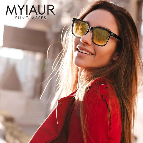 نظارات شمسية Myiaur العصرية للنساء والرجال، إطار مربع ظلال حماية من الأشعة فوق البنفسجية 400 أثناء القيادة وصيد الأسماك والأنشطة الخارجية in Kuwait