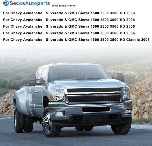 أغطية مقاعد جلدية بديلة للسائق والركاب من الأسفل والأعلى باللون البني # 522 متوافقة مع Chevy Silverado GMC Sierra 1500 2500 3500 HD 2003 2004 2005 2006 2007 in Saudi Arabia