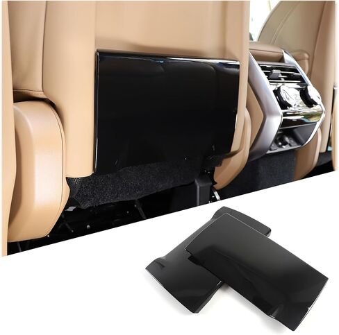 Seat Back Kick Protector Cover Compatible with Land Rover Range Rover Sport/Vogue 2023 2024, ABS Rear Seat Back Anti-Kick Panel Trim Cover Interior Trim Accessory (Black) in Saudi Arabia
