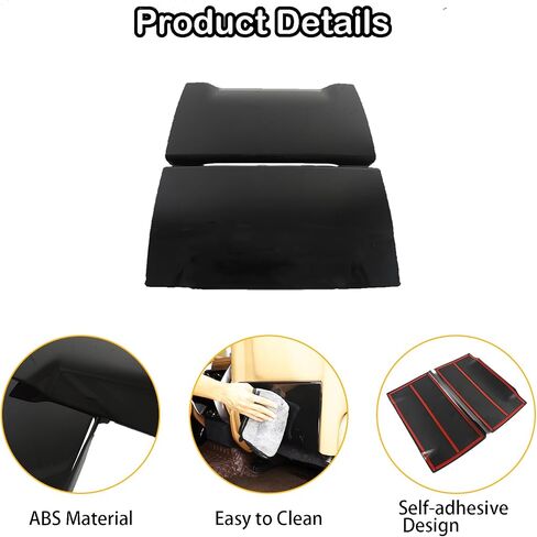 Seat Back Kick Protector Cover Compatible with Land Rover Range Rover Sport/Vogue 2023 2024, ABS Rear Seat Back Anti-Kick Panel Trim Cover Interior Trim Accessory (Black) in Saudi Arabia