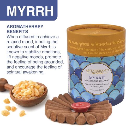 Dry Dhoop Incense Cones Myrrh (Pack of 2) (Charcoal Free) in Saudi Arabia