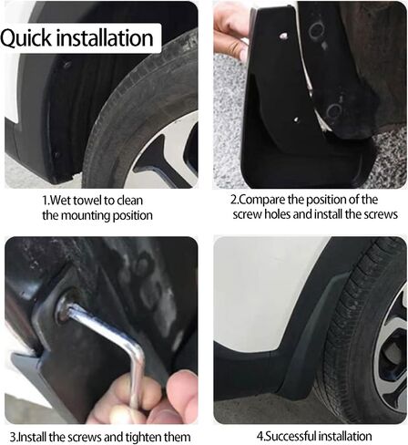 Mud Flaps for 2022 2023 2024 Ford Maverick Accessories, All-Weather Fender Front & Rear Mud Guards Splash 4PCS in Saudi Arabia