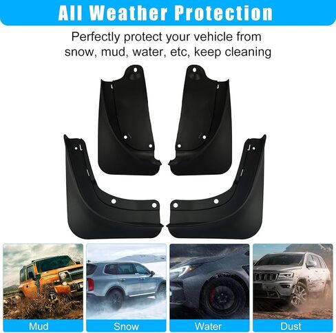 Mud Flaps Compatible with Tesla Model Y Splash Guards Vehicle Sediment Protection No Need to Drill Holes Vehicle Tire Protector Mudflaps All Weather in Saudi Arabia