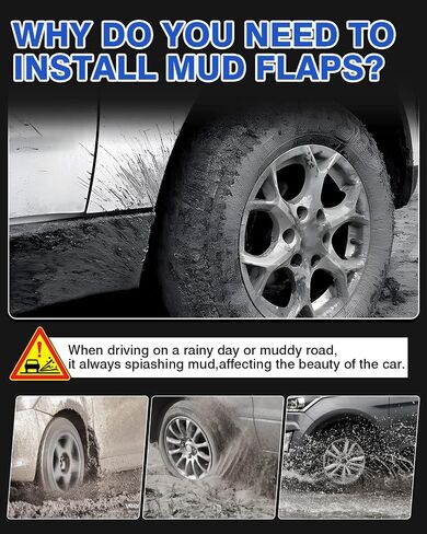 Autorder Mud Flaps Splash Guards for 2023 2024 Lexus RX RX 350/350h/500h Accessories Mudflap Fender Flares Front and Rear Mud Guard Set 4Pcs in Saudi Arabia
