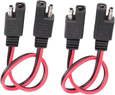 16ga Quick Disconnect Connect 2-pin SAE Waterproof WireHarne Plug, Heavy Duty SAE Connector Bullet Lead Cable 13" Leads (2 Pack) in Saudi Arabia