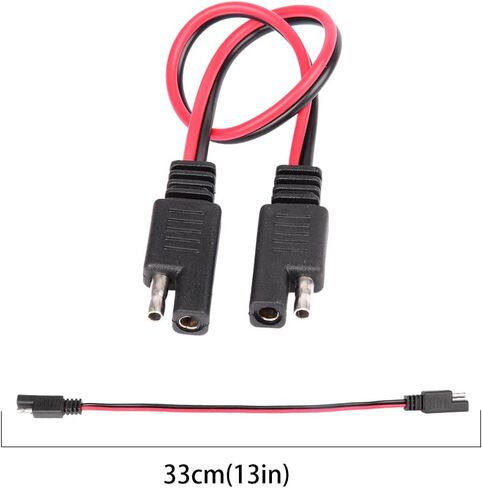 16ga Quick Disconnect Connect 2-pin SAE Waterproof WireHarne Plug, Heavy Duty SAE Connector Bullet Lead Cable 13" Leads (2 Pack) in Saudi Arabia