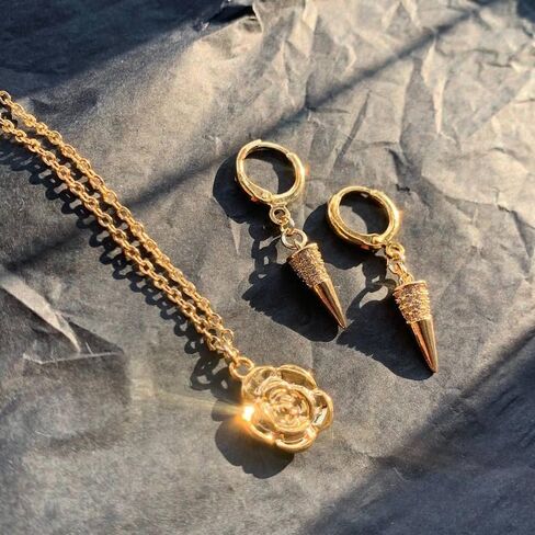الجاسوس X الأسرة أقراط روز قلادة مجموعة Yor Forger Yor Briar أنيمي تأثيري حلي اكسسوارات أنيمي الأسرة Yor Forger تأثيري حلي الملحقات in Kuwait