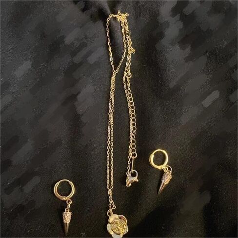 الجاسوس X الأسرة أقراط روز قلادة مجموعة Yor Forger Yor Briar أنيمي تأثيري حلي اكسسوارات أنيمي الأسرة Yor Forger تأثيري حلي الملحقات in Kuwait