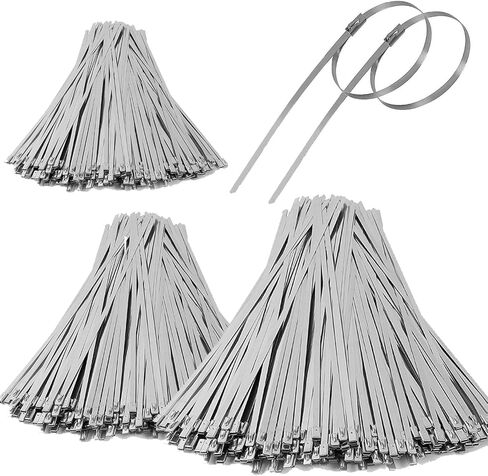 ZOENHOU 300 PCS 304 Stainless Steel Zip Ties, 11.8 In 9.8 In 5.9 In Self-locking Cable Tie Heavy Duty Metal Zip Tie High Strength Durability in Saudi Arabia