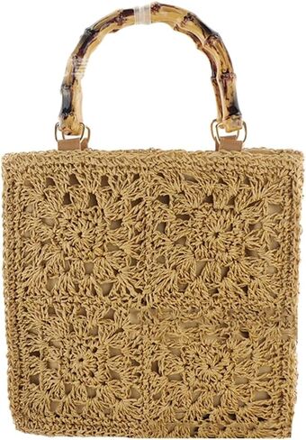 المرأة القش حمل الحقائب الشاطئ الصيف الأزهار المنسوجة الكتف محفظة السفر الشاطئ حقيبة يد المحفظة اليدوية in Kuwait