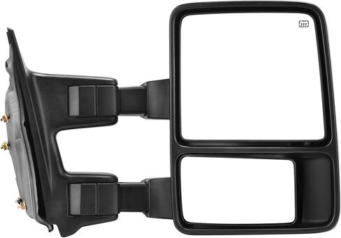 YITAMOTOR Towing Mirror Compatible with 1999-2007 F250/F350/F450/F550 Super Duty, 2001-2005 Excursion, Right Passenger Side Mirror Tow Mirror Power Heated Telescoping Folding LED Turn Signal Smoke in Saudi Arabia