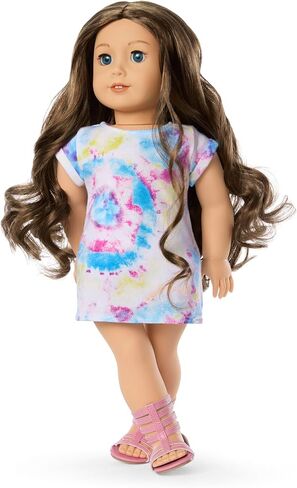 American Girl Truly Me 18-inch Doll #126 with Blue Eyes, Wavy Brown Hair, Light Skin w/Warm Olive Undertones, for Ages 6+ in Kuwait