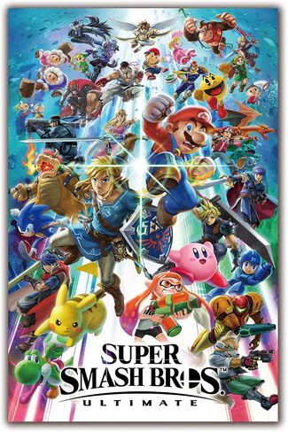 NA Super Smash Bros Ultimate Switch Poster 11''x17'' (28x43 cm) Print Art Gift in Saudi Arabia