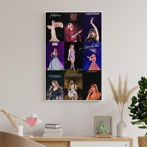 Taylors Poster,The Eras poster,Album Cover Poster Prints for Teens Dorm Decor Music Fans Gifts Canvas Wall Art Room Aesthetic 12x18inch Unframed in Saudi Arabia