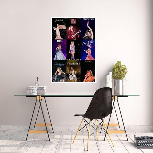 Taylors Poster,The Eras poster,Album Cover Poster Prints for Teens Dorm Decor Music Fans Gifts Canvas Wall Art Room Aesthetic 12x18inch Unframed in Saudi Arabia