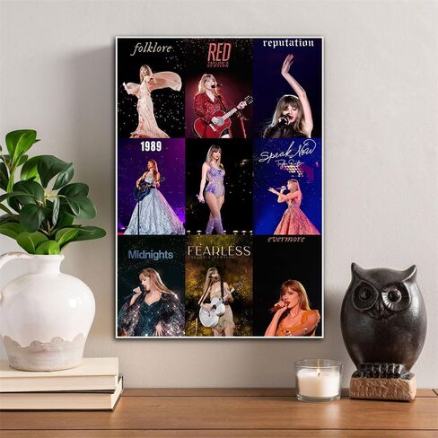 Taylors Poster,The Eras poster,Album Cover Poster Prints for Teens Dorm Decor Music Fans Gifts Canvas Wall Art Room Aesthetic 12x18inch Unframed in Saudi Arabia